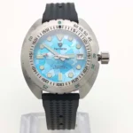 Men's Blue Mosaic Dial Automatic Watch