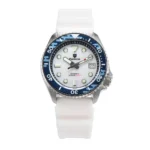 Men's Automatic Watch - White Dial and Blue Camo Bezel