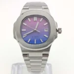 Men's Rainbow Gradient Dial Automatic Watch - Stainless Steel Luxury Sport Timepiece(Two Colors Available)