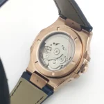 Luxury Automatic Watch with Blue Dial and Rose Gold Case - Image 5