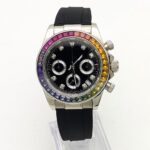 Rainbow Crystal Chronograph Watch