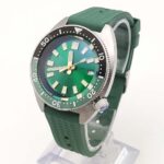 Green Sunburst Dial Vintage Automatic Watch - Image 2