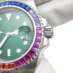 Luxury Rainbow Gemstone Diver Watch - Image 6