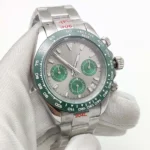 Men's Automatic Chronograph Watch - Green Bezel & Dial - Image 9