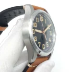 Men's Vintage-Inspired Pilot Watch with Brown Leather Strap - Image 6
