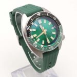 Green Sunburst Dial Vintage Automatic Watch - Image 3