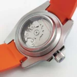 Men's Watch - Black Dial, Orange Bezel & Rubber Strap - Image 10