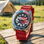 Diver's Style Art Watch – Ocean Wave & Sun Dial - Image 7