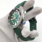 Green Sunburst Dial Vintage Automatic Watch - Image 4