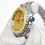 Men's Automatic Dive Watch with Yellow Dial & Unidirectional Bezel - Image 5