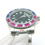Radiant Blue & Pink Sapphire Bezel Automatic Watch - Image 8