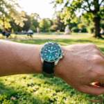 Tactical Green Diver Automatic Watch – Green Dial with Camo Strap - Image 6