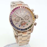 Rainbow Gemstone Chronograph Watch - Image 3