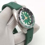 Green Sunburst Dial Vintage Automatic Watch - Image 5