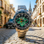 Bold Chronograph Watch – Cartoon Dial & Stainless Steel Design - Image 7