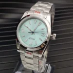 Men's Automatic Diver Watch with Mint Green Dial - Image 12