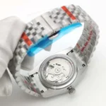 Men's Automatic Watch - Blue Marbled Dial with Diamond Hour Markers - Image 10