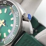 Green Sunburst Dial Vintage Automatic Watch - Image 8