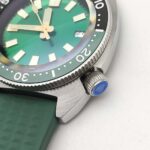 Green Sunburst Dial Vintage Automatic Watch - Image 9