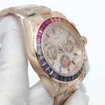 Rainbow Gemstone Chronograph Watch - Image 6