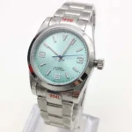 Men's Automatic Diver Watch with Mint Green Dial - Image 3