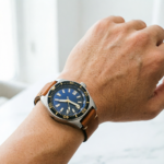 Men's Vintage Diver – Deep Blue Dial Automatic Watch with Leather Strap - Image 11