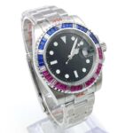Radiant Blue & Pink Sapphire Bezel Automatic Watch - Image 2