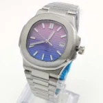 Men's Rainbow Gradient Dial Automatic Watch - Stainless Steel Luxury Sport Timepiece(Two Colors Available) - Image 4