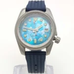 Men's Blue Mosaic Dial Automatic Watch
