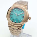 Men's Automatic Watch with Turquoise Dial - Rose Gold Case & Bracelet(Three Colors Available) - Image 4