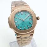 Men's Automatic Watch with Turquoise Dial - Rose Gold Case & Bracelet(Three Colors Available) - Image 5