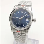 Classic Men's Automatic Watch- Stainless Steel Bracelet & Fluted Bezel(Three Colors Available) - Image 4
