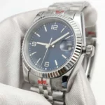 Classic Men's Automatic Watch- Stainless Steel Bracelet & Fluted Bezel(Three Colors Available) - Image 6