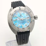 Men's Blue Mosaic Dial Automatic Watch - Image 4