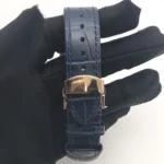 Luxury Automatic Watch with Blue Dial and Rose Gold Case - Image 6