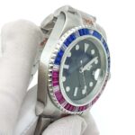 Radiant Blue & Pink Sapphire Bezel Automatic Watch - Image 3