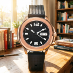 Bold Chronograph Watch with Rose Gold Accents(5 Colors available) - Image 13