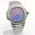 Men's Rainbow Gradient Dial Automatic Watch - Stainless Steel Luxury Sport Timepiece(Two Colors Available) - Image 5