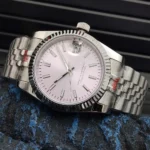 Men's Automatic Watch with Mother-of-Pearl Dial & Fluted Bezel(2 Colors Available) - Image 10