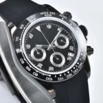 Luxury Men's Chronograph Watch with Diamond Accents - Image 3