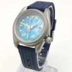 Men's Blue Mosaic Dial Automatic Watch - Image 3