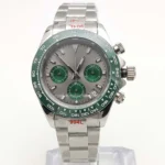 Men's Automatic Chronograph Watch - Green Bezel & Dial