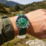 Green Sunburst Dial Vintage Automatic Watch - Image 19