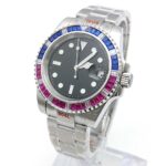 Radiant Blue & Pink Sapphire Bezel Automatic Watch - Image 4