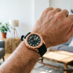 Bold Chronograph Watch with Rose Gold Accents(5 Colors available) - Image 12
