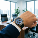 Blue Dial with Black Tachymeter Bezel Watch - Image 2