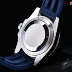 Men's Diver Automatic Watch – Blue Dial & Blue Rubber Strap - Image 5