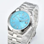 Vintage-Inspired Turquoise Steel Watch - Image 3