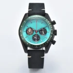 Men's Chronograph Watch with Dragon Motif and Teal Dial(Two Colors Available）