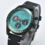 Men's Chronograph Watch with Dragon Motif and Teal Dial(Two Colors Available） - Image 3